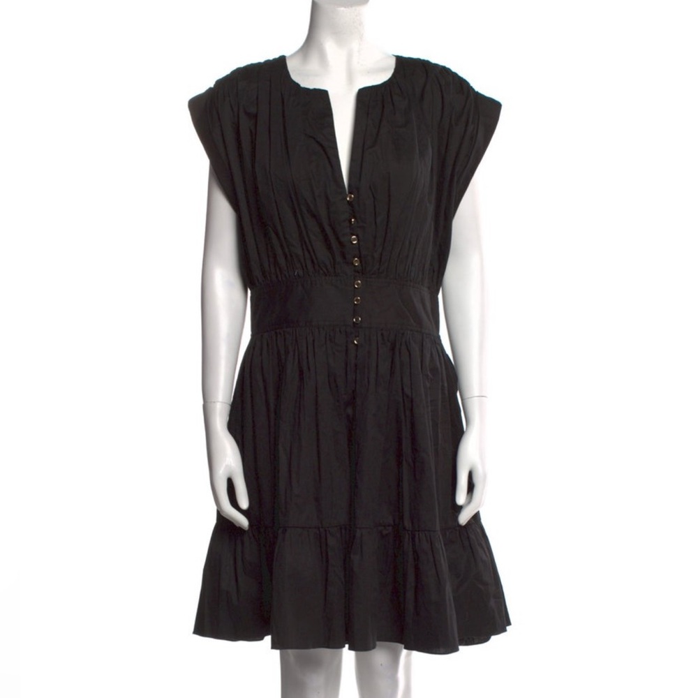Sandro V- neck length‎ Black Dress